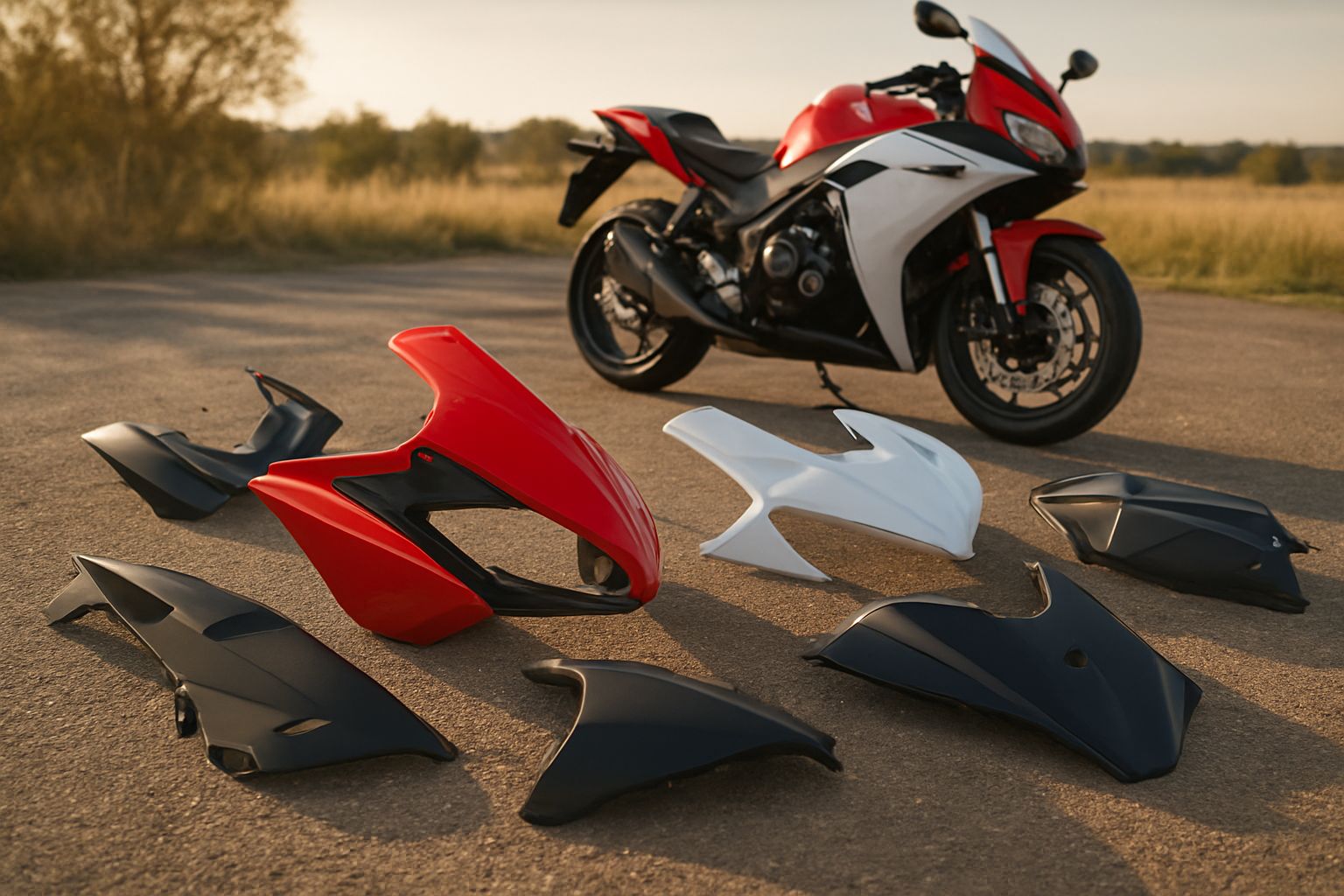 пластик на мотоцикл honda