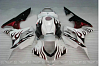 Комплект пластика Honda CBR600RR 2007-2008 Белый Красный пламя без логотипа